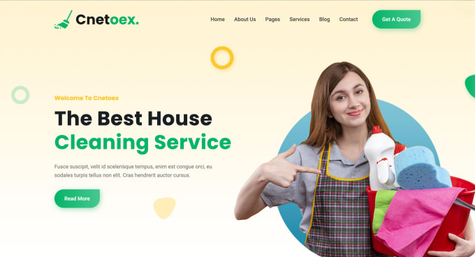 Gig Preview - House cleaning service website office cleaning booking koala website launch27