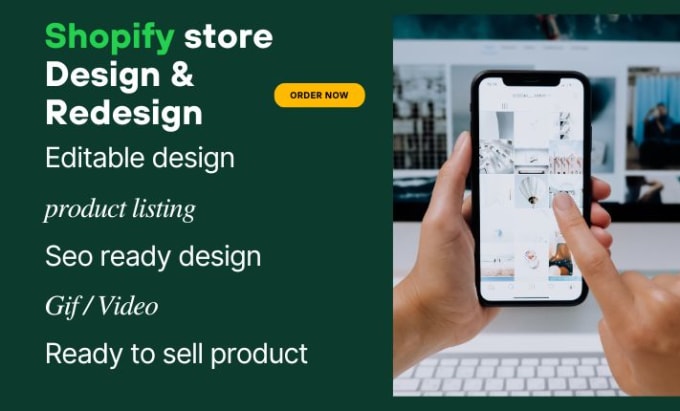 Gig Preview - Develop shopify website or shopify dropshipping store design