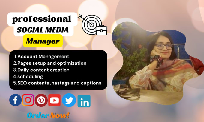 Gig Preview - Be your professional social media manager and content creator