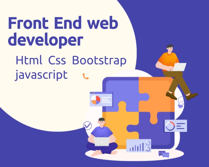 Gig Preview - Be your front end web developer using html css, and bootstarp