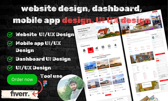 Gig Preview - Do website ui ux design, dashboard UI, mobile app ui ux design, ui ux design