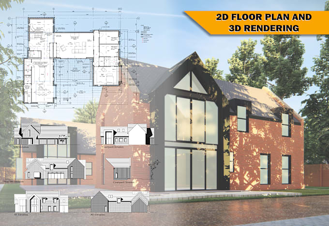 Gig Preview - Create architectural 2d floor plan and 3d floor plan