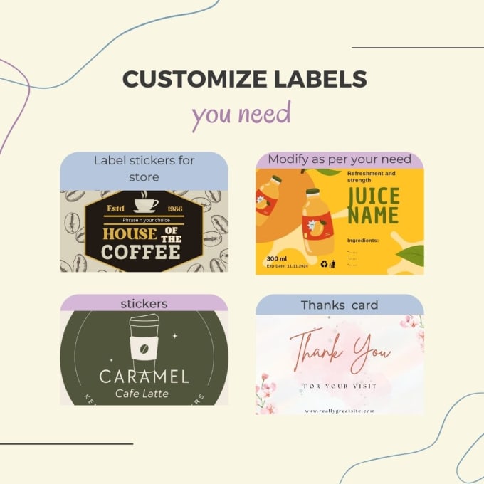 Gig Preview - Customize a label , stickers for you as you like