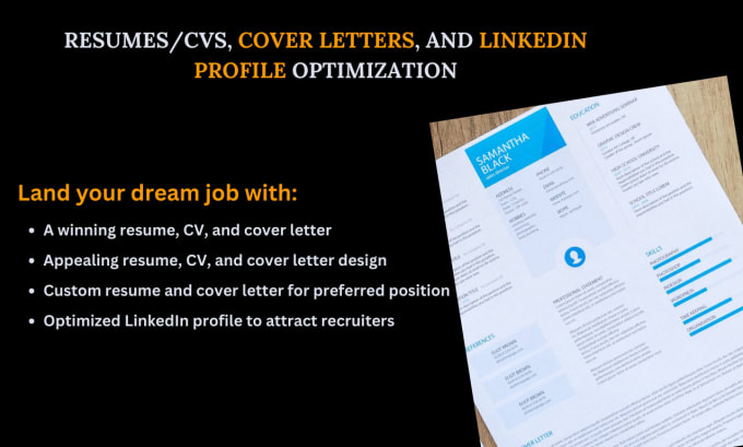 Gig Preview - Write and design resumes, cvs, and cover letters