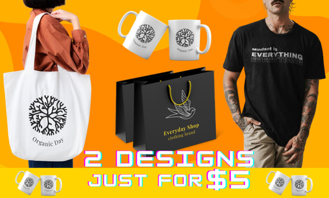 Gig Preview - Create t shirts, bags, and mugs designs in 12 hours