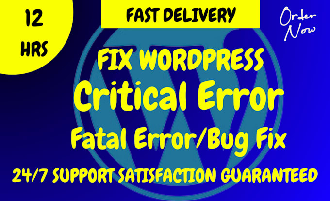 Gig Preview - Fix wordpress critical error, elementor error, wordpress bug fix, fatal error