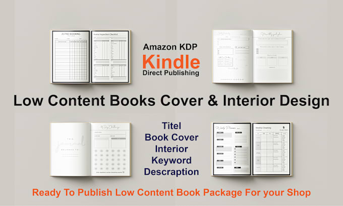 Gig Preview - Provide ready to publish low content book package for KDP