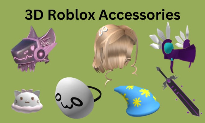 Gig Preview - Make 3d ugc roblox accessories, backpack, clothes, weapon, hat, sword, 3d model