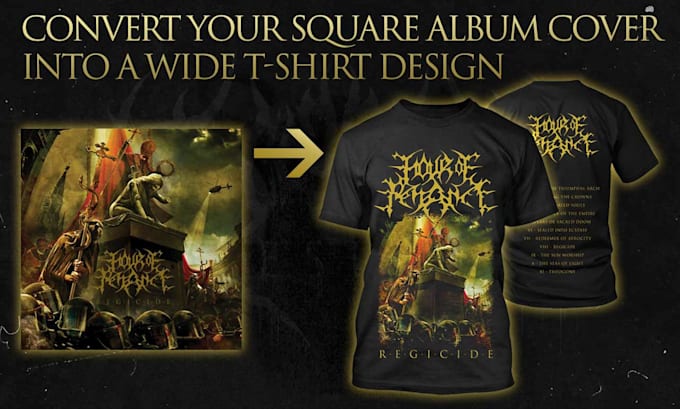 Gig Preview - Adapt your album cover to any print layout such as tshirts and more