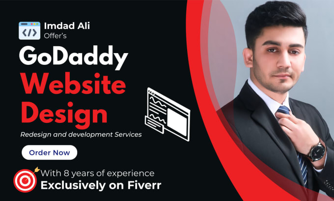 Gig Preview - Design and redesign the godaddy website professionally