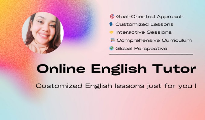 Gig Preview - Your online english language tutor