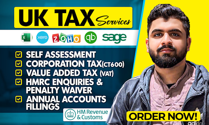 Gig Preview - Do UK vat filing, corporation tax, self assessment and bookkeeping