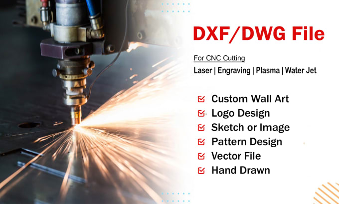 Gig Preview - Dwg, dxf, svg for cnc machining laser, plasma cutting