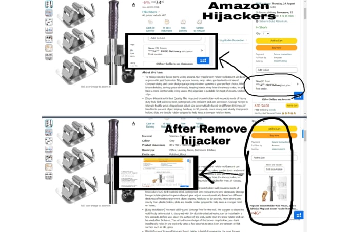 Gig Preview - Help you to remove amazon hijacker without active trademark