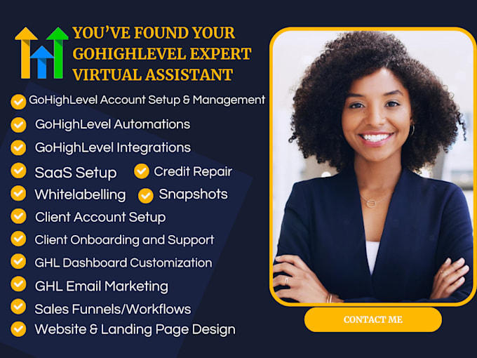 Gig Preview - Gohighlevel website expert credit repair whitelabel saas ghl virtual assistant