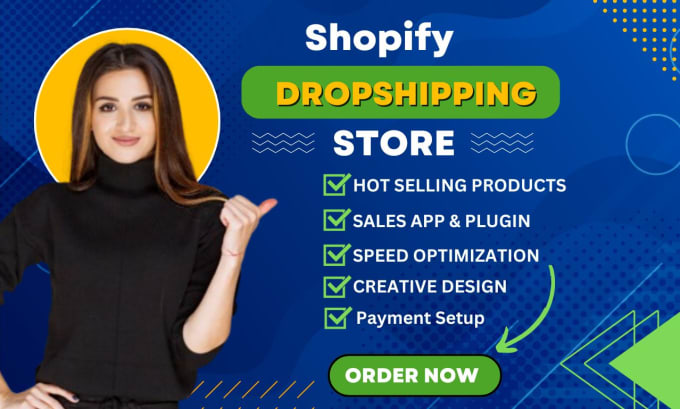 Gig Preview - Shopify dropshipping store, online store, ecommerce website