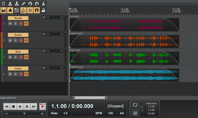 Gig Preview - Separate the instruments of a song into different audio tracks