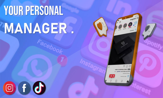 Gig Preview - Be your social media marketing manager and content creator