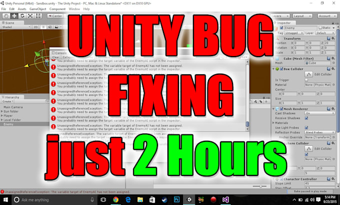 Gig Preview - Fix unity bugs and reskin 2d 3d games for android and ios