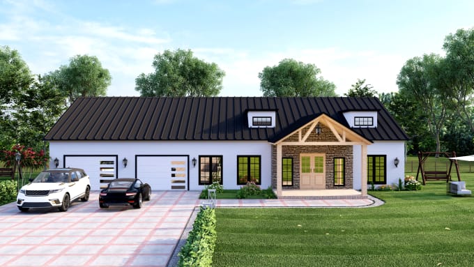 Gig Preview - Draw barndominium and pole barn floor plan, house plans