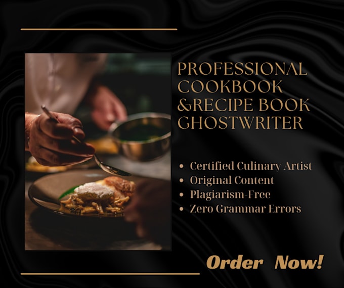 Bestseller - be your cookbook ghostwriter