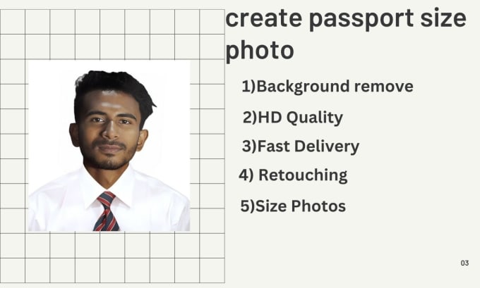 Gig Preview - Create  passport size photo urgently