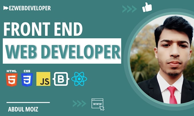 Gig Preview - Be your front end web developer in react, js, HTML, CSS, bootstrap