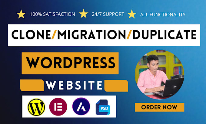 Gig Preview - Duplicate migration clone copy website or redesign wordpress website