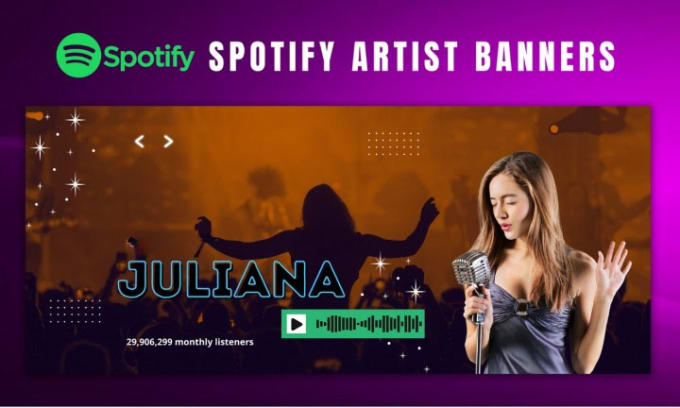 Gig Preview - Make eye catching spotify artist banner or header