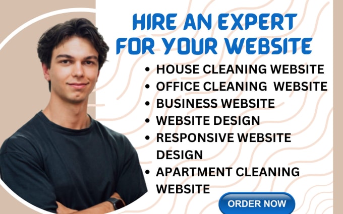 Gig Preview - Do business website, house cleaning website, office cleaning website