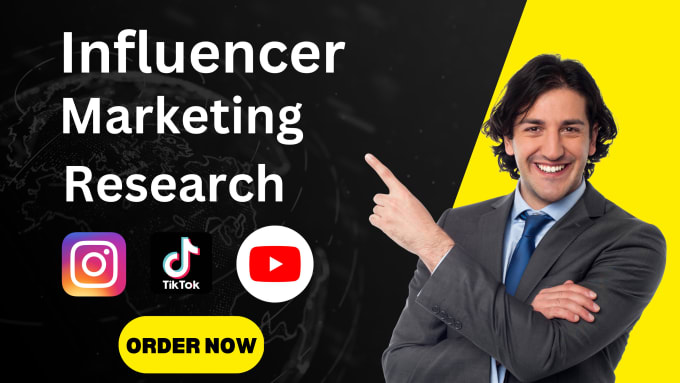 Gig Preview - Find best instagram, youtube and tiktok influencer list for influencer marketing