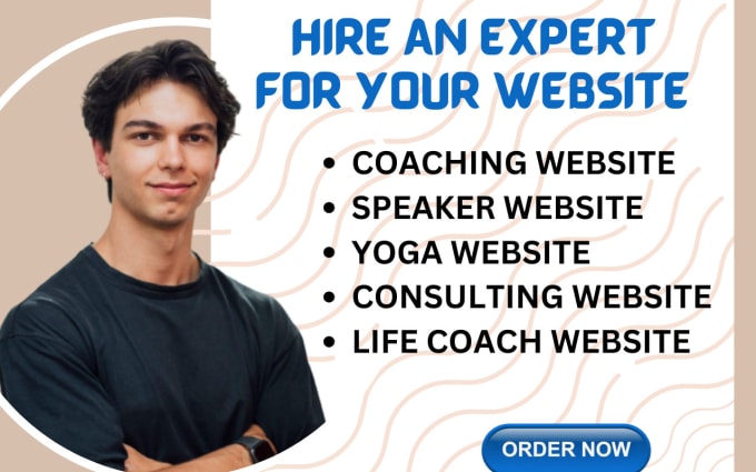 Gig Preview - Design online course website, life coaching website,  speaker website