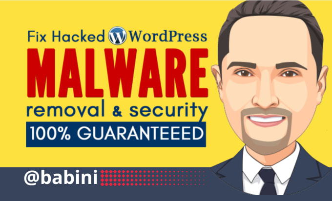 Gig Preview - Fix hacked wordpress malware removal, wordpress security website