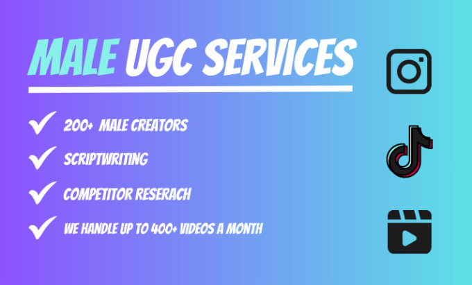 Gig Preview - Create ugc with multiple male creators