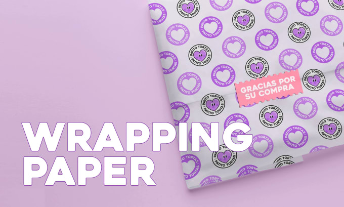 Gig Preview - Design a wrapping tissue gift christmas paper for your brand, logo or packaging