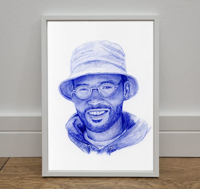 Gig Preview - Do a ballpoint portrait realistic drawing from your photo