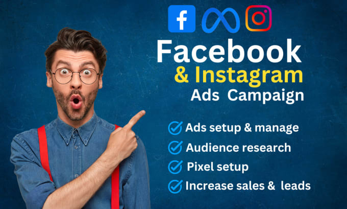 Gig Preview - Do facebook advertising, fb ads campaign, fb ads manager, instagram advertising