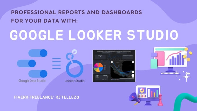 Gig Preview - Do professional dashboards for your data with google looker