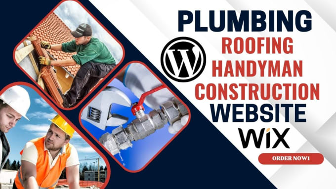 Gig Preview - Design plumber website handyman website roofing construction plumbing website