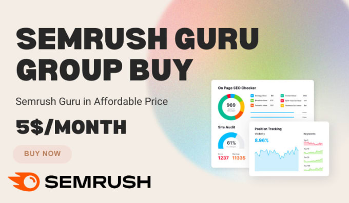 Gig Preview - Provide group buy semrush guru, grammarly, moz pro, ubbersugget