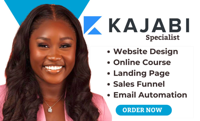 Gig Preview - Kajabi website design online course setup landing page design coaching website