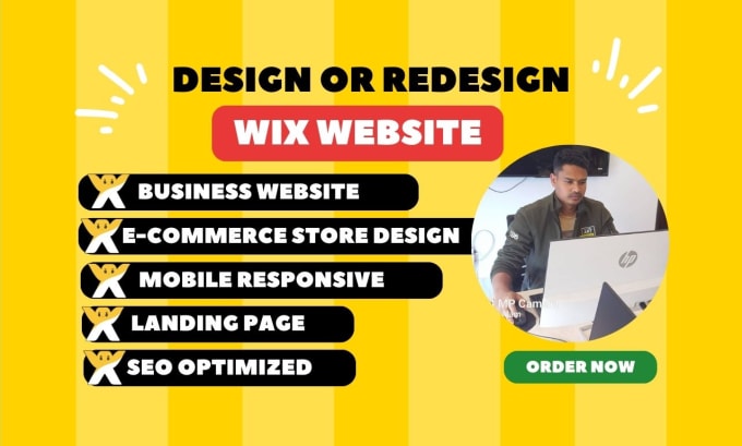 Gig Preview - Do wix website design or wix website redesign for your business