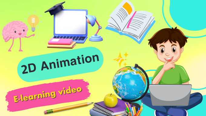 Gig Preview - Create custom 2d animated course videos or animated explainer video