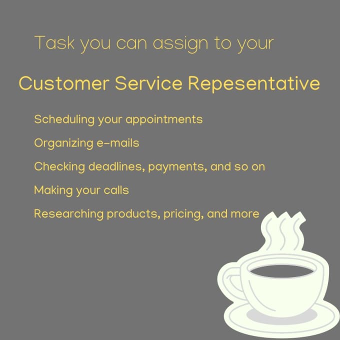 Gig Preview - Your customer service representative