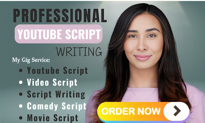 Gig Preview - Be your youtube script writer, script writer, video script writer, scripts