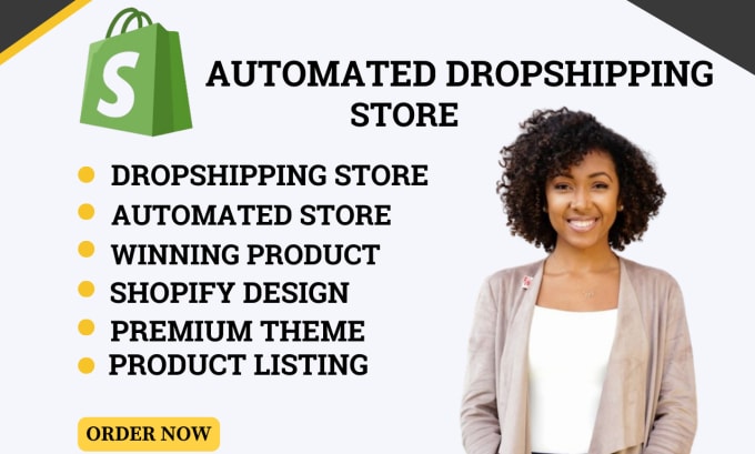 Gig Preview - Build an automated shopify website dropshipping store