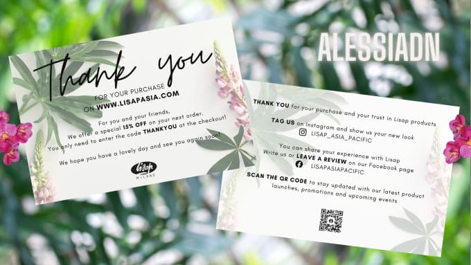 Bestseller - design eyecatching thank you card and business card for you