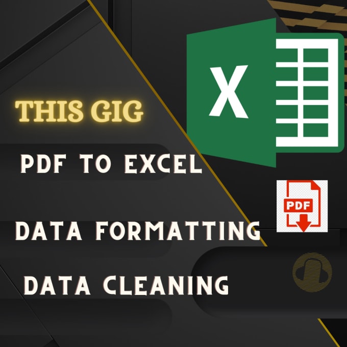 Gig Preview - Do ms excel data cleaning also pdf to excel