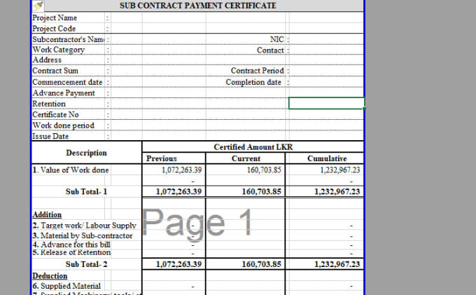 Bestseller - do subcontractors bills in construction with measurements