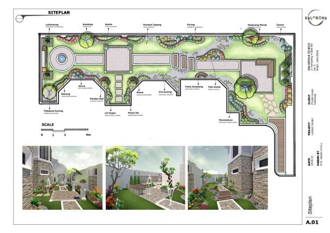 Gig Preview - Design landscape plan for your garden, front and  back yard, and 3d rendering